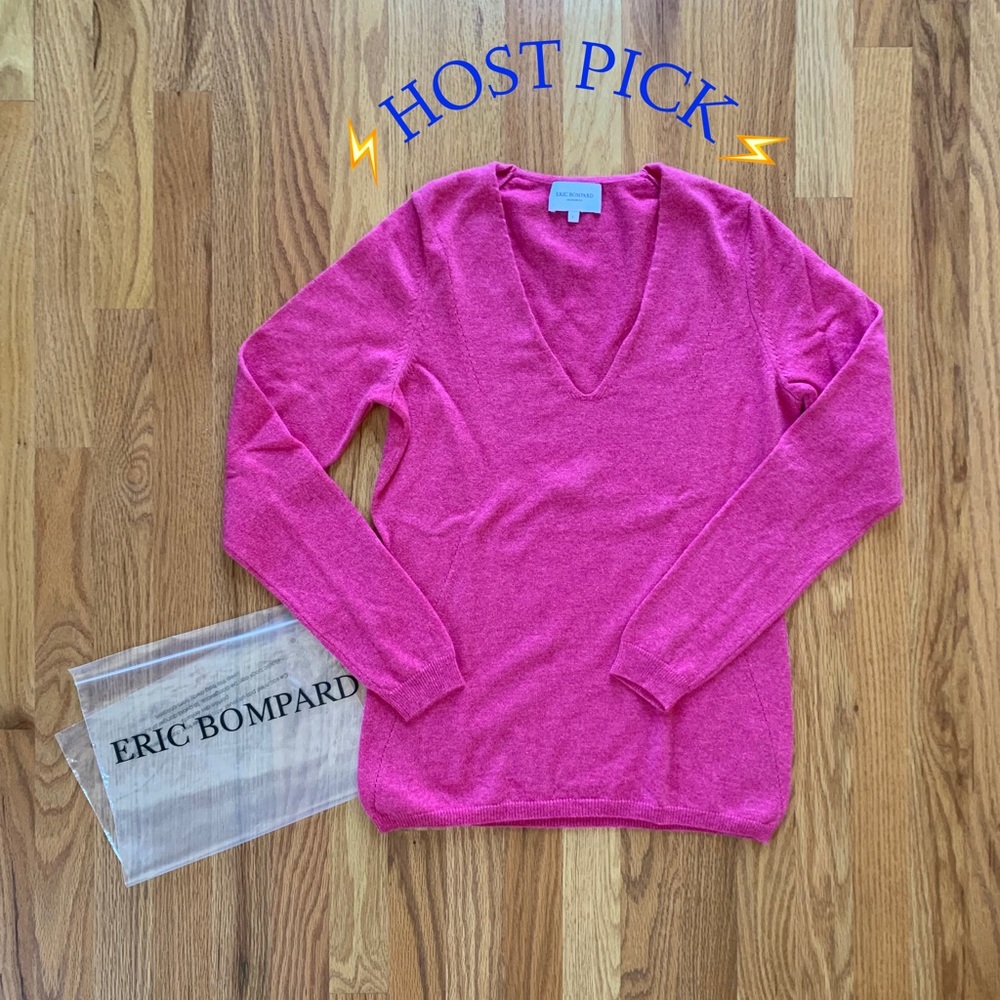 👉EUC ERIC BOMPARD 100% Cashmere V-Neck Sweater👈